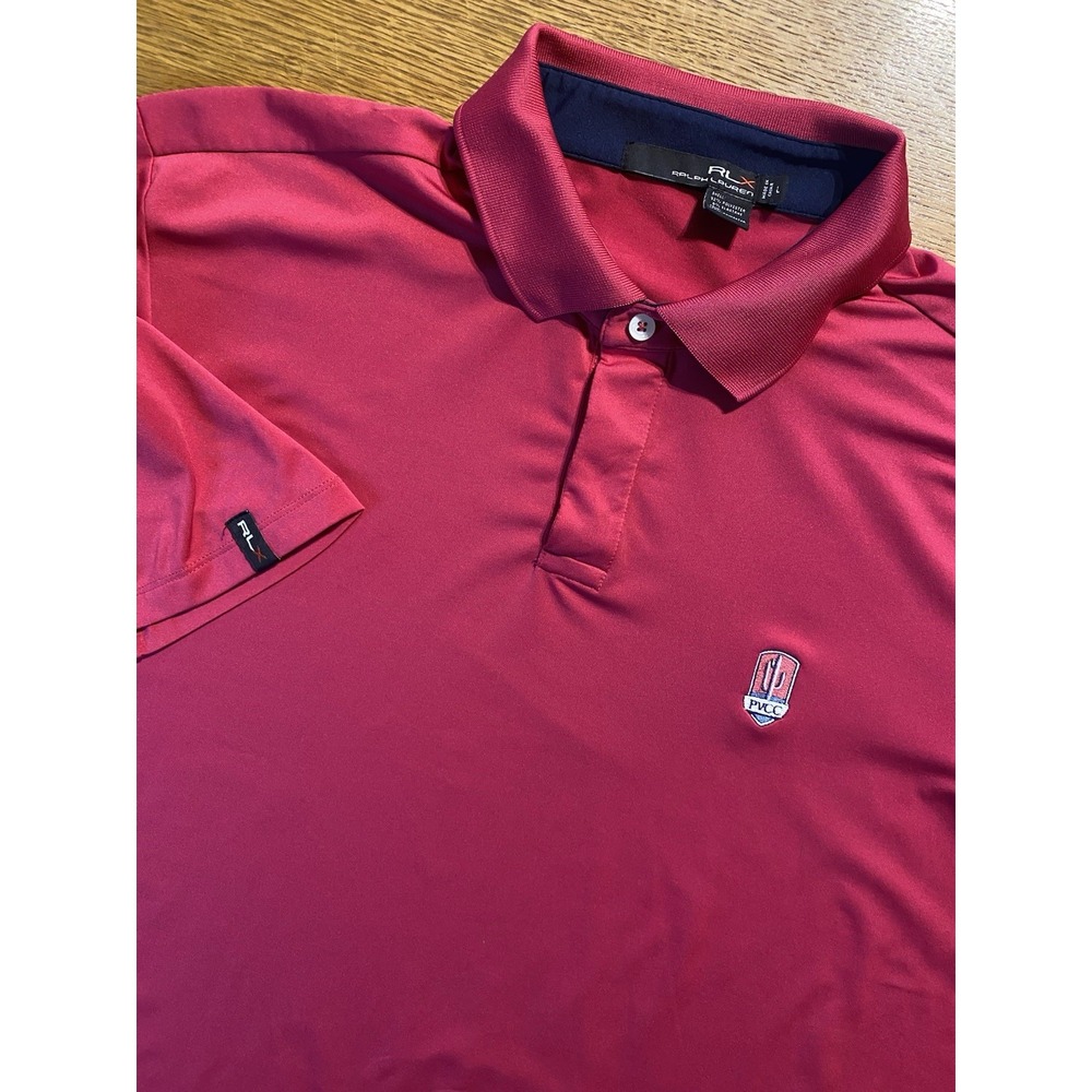 Ralph Lauren Polo Shirt Men's L Pink RLX Golf Lightweight Stretch Performance